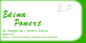 edina ponert business card